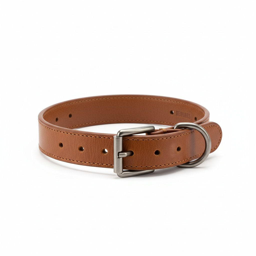 Stylisches Lederhalsband für Hunde